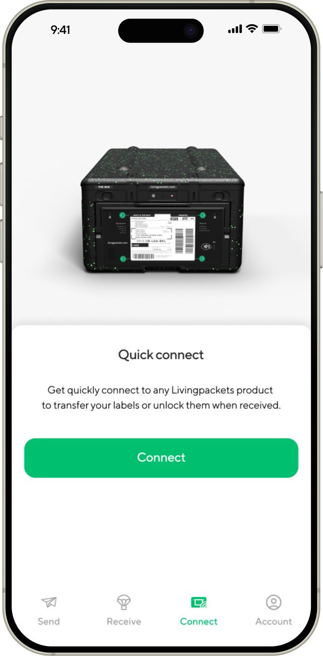 Application mobile LivingPackets iOS